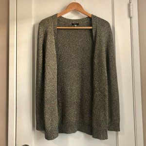 Gold Metallic Long Cardigan